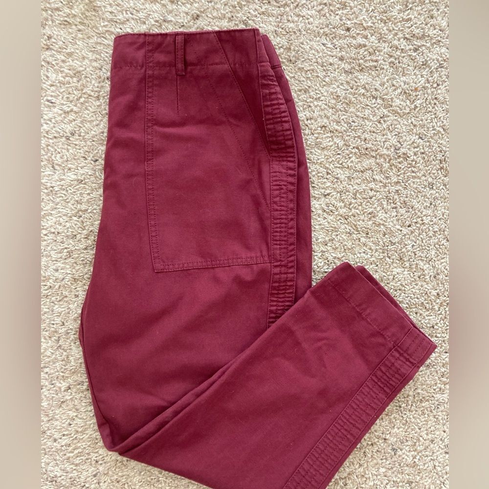 Talbots Burgundy slim Cargo pants really cool
